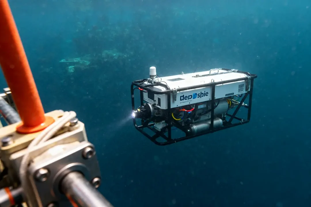 Robot sous-marin explorant l'océan pour les technologies offshore en eaux profondes